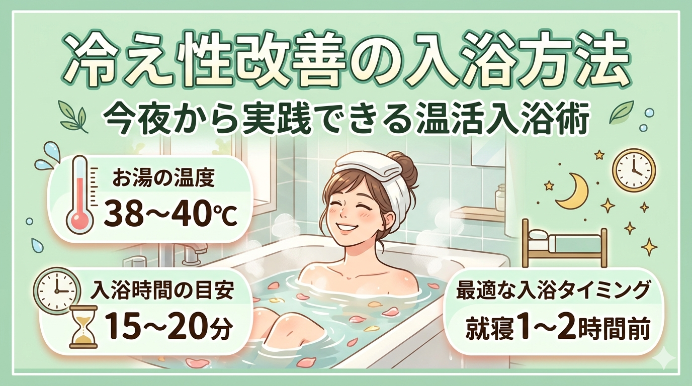 冷え性改善の入浴方法を完全解説｜温度・時間・順番の正解とは