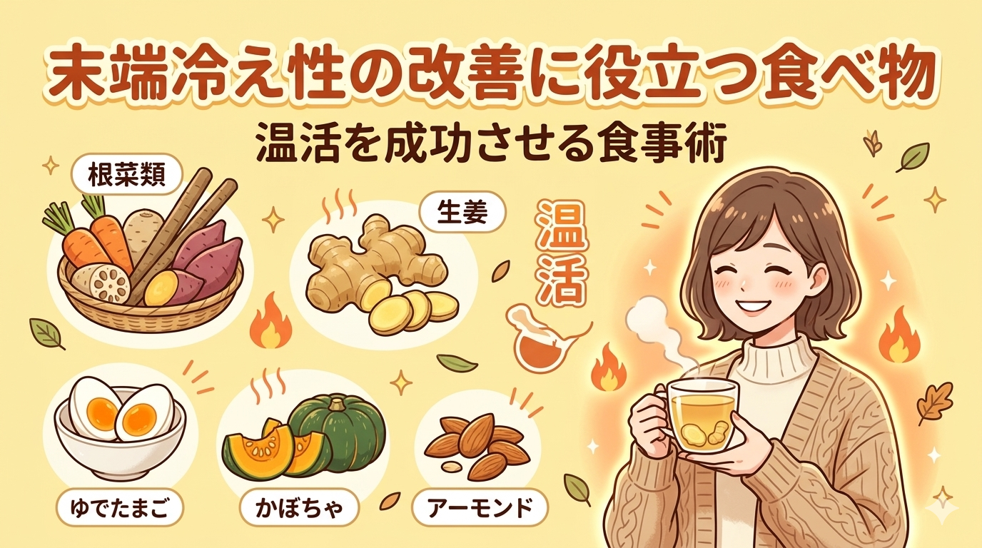 末端冷え性の改善に役立つ食べ物ガイド|温活を成功させる食事術 | 温活ノート