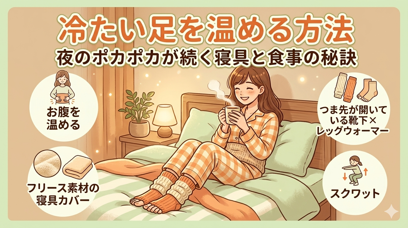 冷たい足を温める方法決定版｜温かさを保ちやすい寝具と食事の工夫