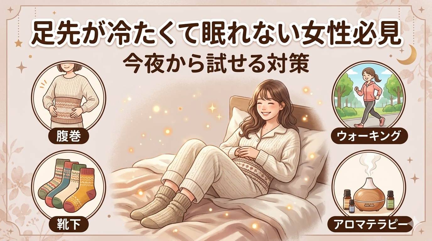 足先が冷たくて眠れない女性必見｜原因と今夜から試せる対策を紹介